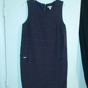 NWT Merona sheath dress with gold zipper detail